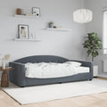 vidaXL Sofa z materacem do spania, ciemnoszara, 100x200 cm, aksamit