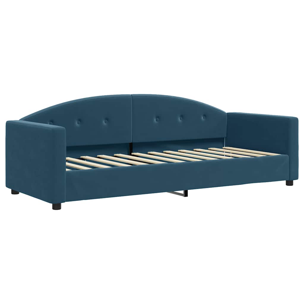 vidaXL Sofa rozsuwana, niebieska, 80x200 cm, aksamit