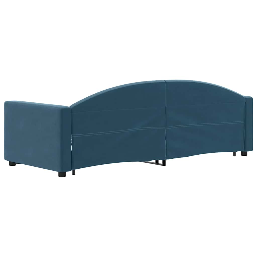 vidaXL Sofa rozsuwana, niebieska, 80x200 cm, aksamit