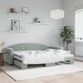 vidaXL Sofa rozsuwana, jasnoszara, 80x200 cm, aksamit