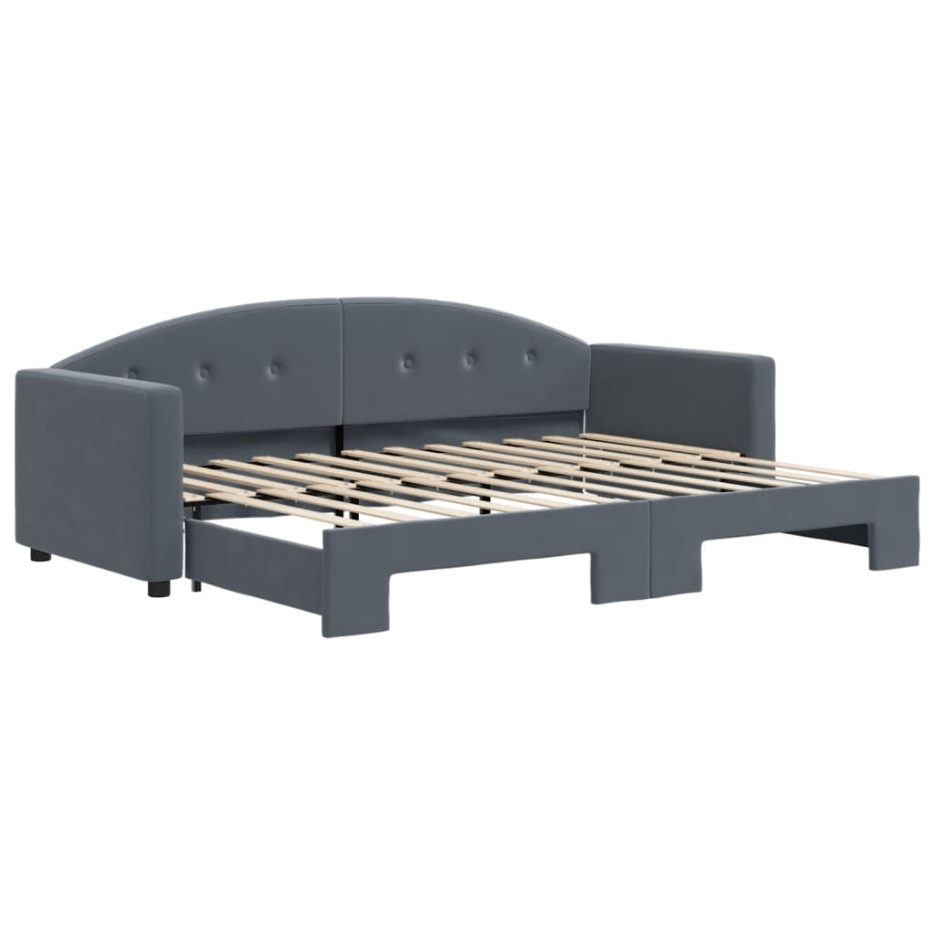 vidaXL Sofa rozsuwana, ciemnozielona, 80x200 cm, aksamit