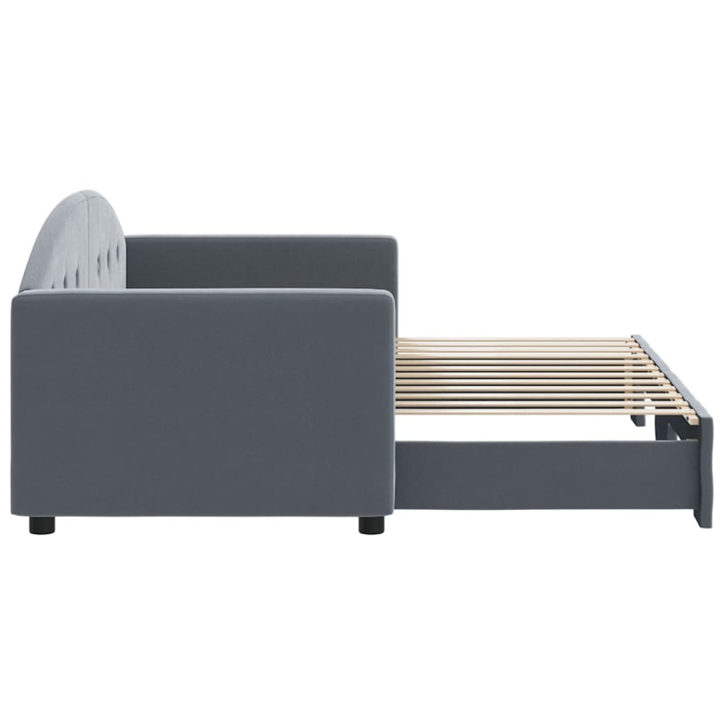 vidaXL Sofa rozsuwana, ciemnozielona, 80x200 cm, aksamit