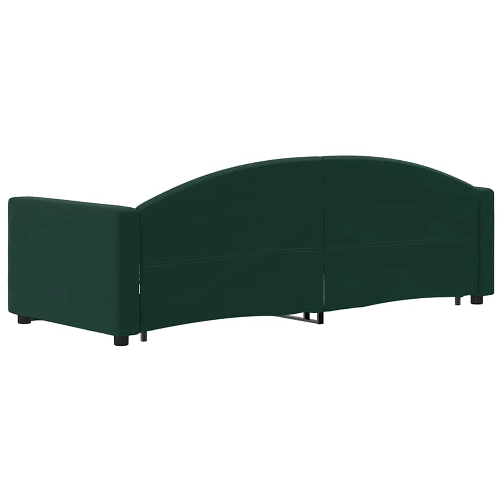 vidaXL Sofa rozsuwana, ciemnozielona, 80x200 cm, aksamit