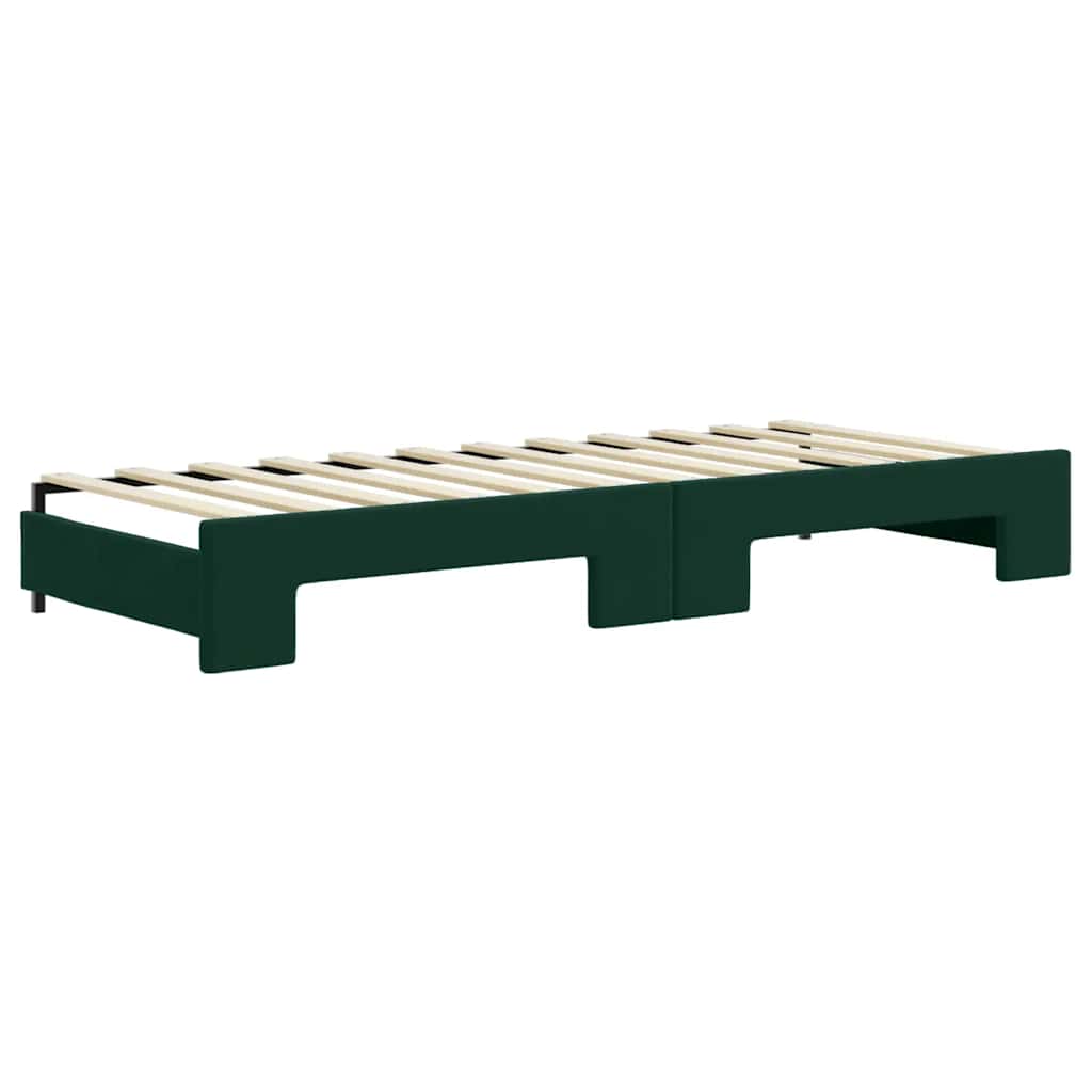 vidaXL Sofa rozsuwana, ciemnozielona, 80x200 cm, aksamit