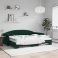 vidaXL Sofa rozsuwana, ciemnozielona, 80x200 cm, aksamit