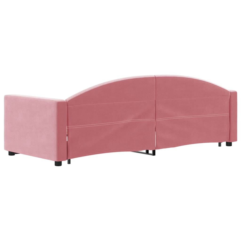vidaXL Sofa rozsuwana, różowa, 80x200 cm, aksamit