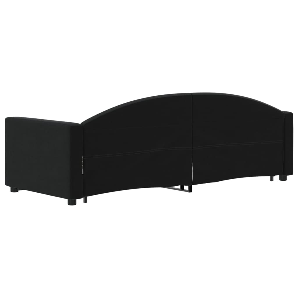 vidaXL Sofa rozsuwana, czarna, 80x200 cm, aksamit