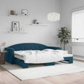 vidaXL Sofa rozsuwana, niebieska, 90x200 cm, aksamit