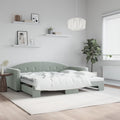 vidaXL Sofa rozsuwana, jasnoszara, 90x200 cm, aksamit
