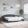 vidaXL Sofa rozsuwana, ciemnoszara, 90x200 cm, aksamit