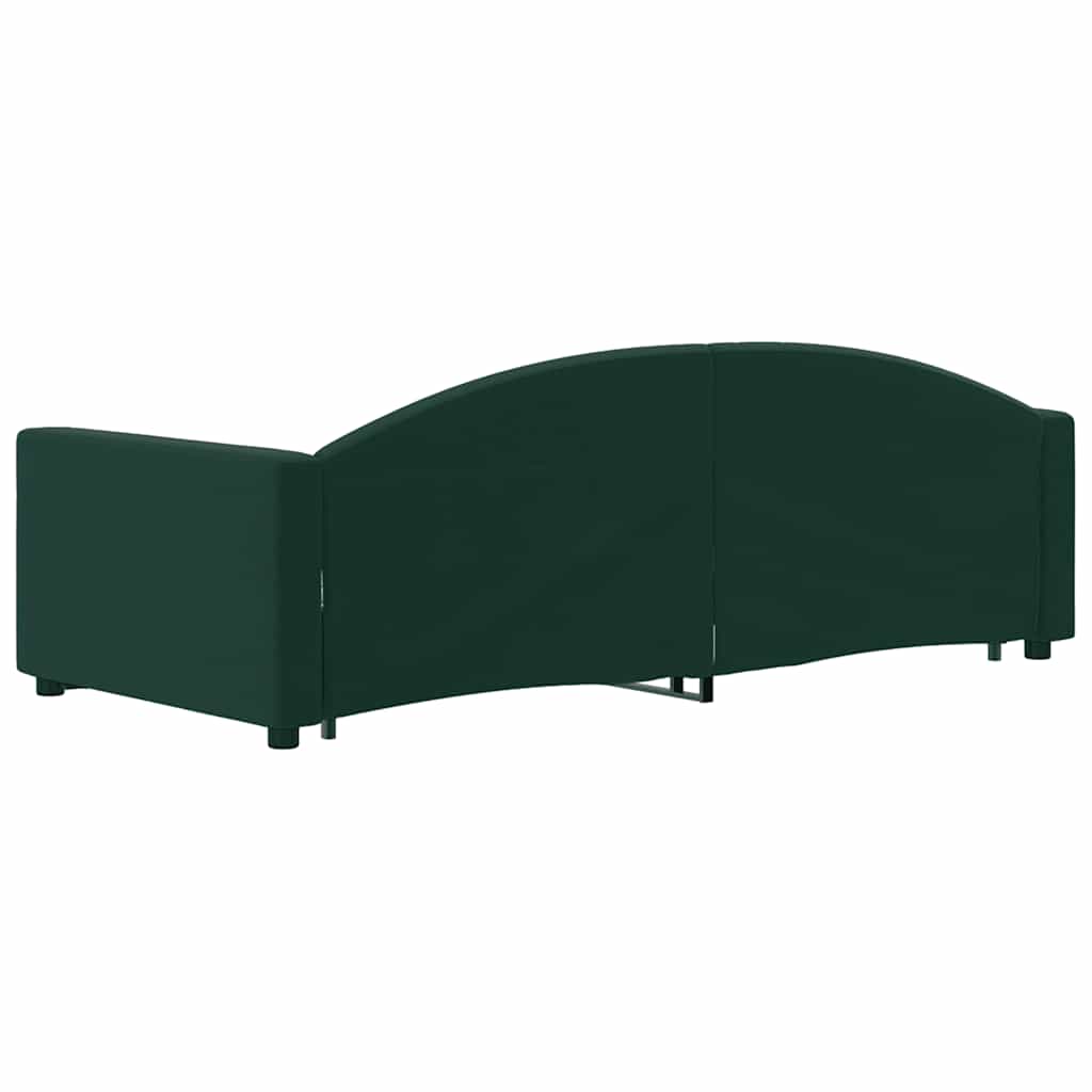 vidaXL Sofa rozsuwana, ciemnozielona, 90x200 cm, aksamit