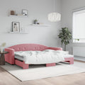 vidaXL Sofa rozsuwana, różowa, 90x200 cm, aksamit