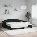vidaXL Sofa rozsuwana, czarna, 90x200 cm, aksamit