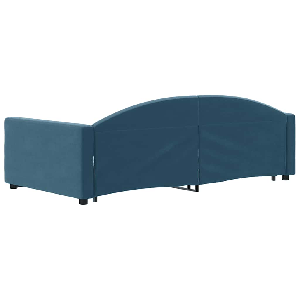 vidaXL Sofa rozsuwana, niebieska, 100x200 cm, aksamit