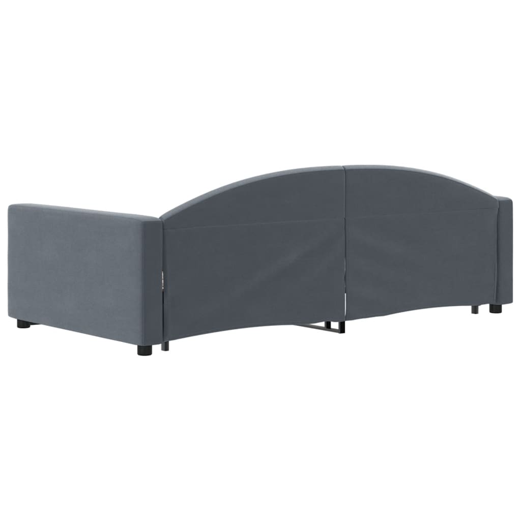 vidaXL Sofa rozsuwana, ciemnoszara, 100x200 cm, aksamit