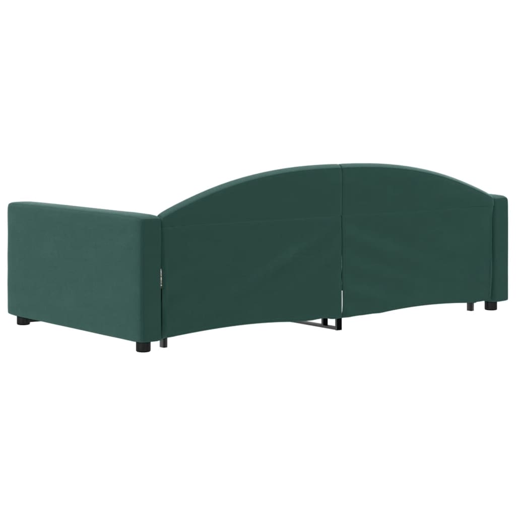 vidaXL Sofa rozsuwana, ciemnozielona, 100x200 cm, aksamit