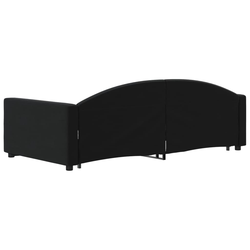 vidaXL Sofa rozsuwana, czarna, 100x200 cm, aksamit