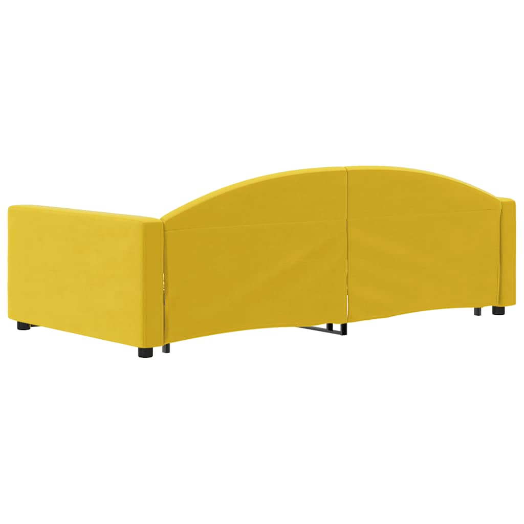 vidaXL Sofa rozsuwana, żółta, 100x200 cm, aksamit