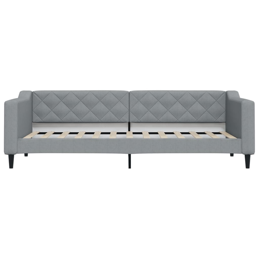 vidaXL Sofa z materacem do spania, jasnoszara, 80x200 cm, tkanina