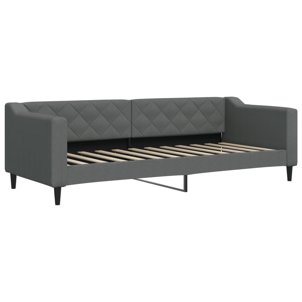 vidaXL Sofa z materacem do spania, ciemnoszara, 80x200 cm, tkanina