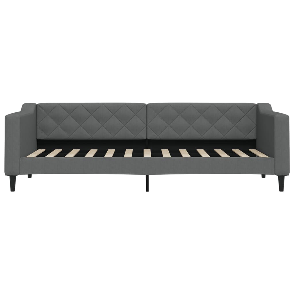 vidaXL Sofa z materacem do spania, ciemnoszara, 80x200 cm, tkanina