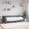 vidaXL Sofa z materacem do spania, ciemnoszara, 80x200 cm, tkanina