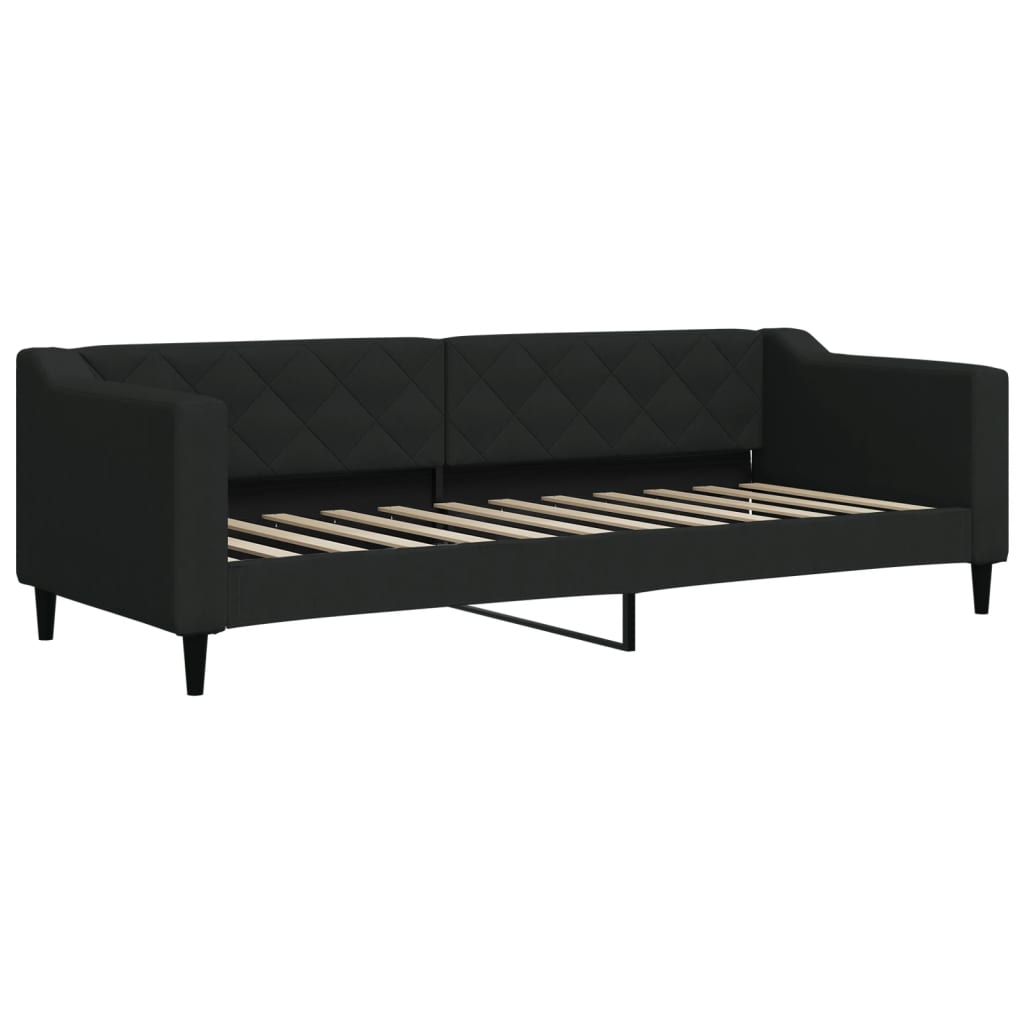 vidaXL Sofa z materacem do spania, czarna, 80x200 cm, tkanina