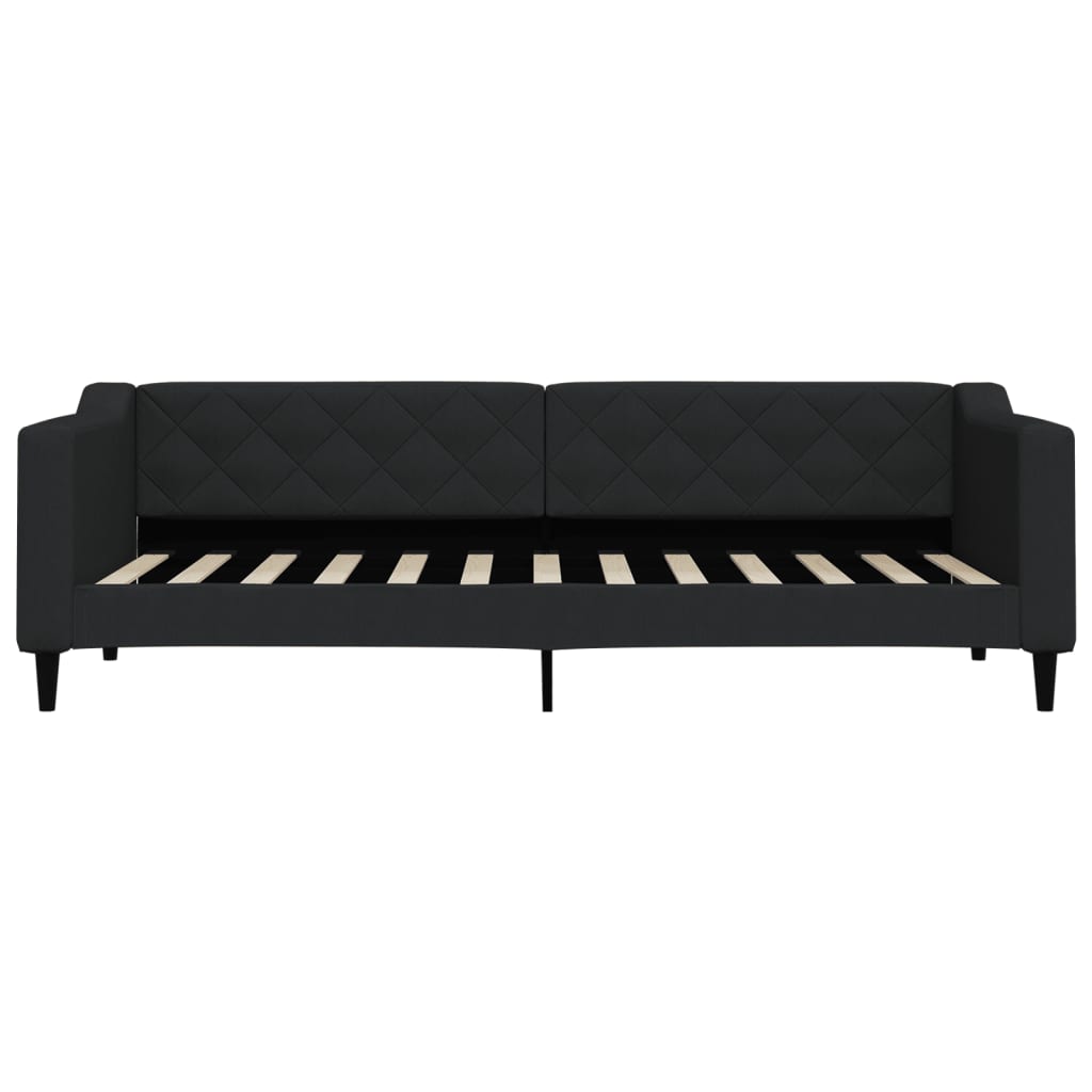 vidaXL Sofa z materacem do spania, czarna, 80x200 cm, tkanina