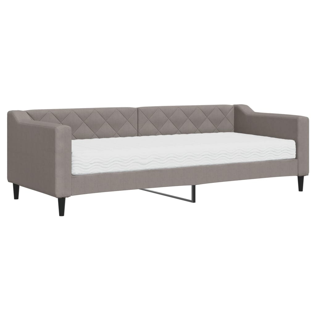vidaXL Sofa z materacem do spania, kolor taupe, 80x200 cm, tkanina