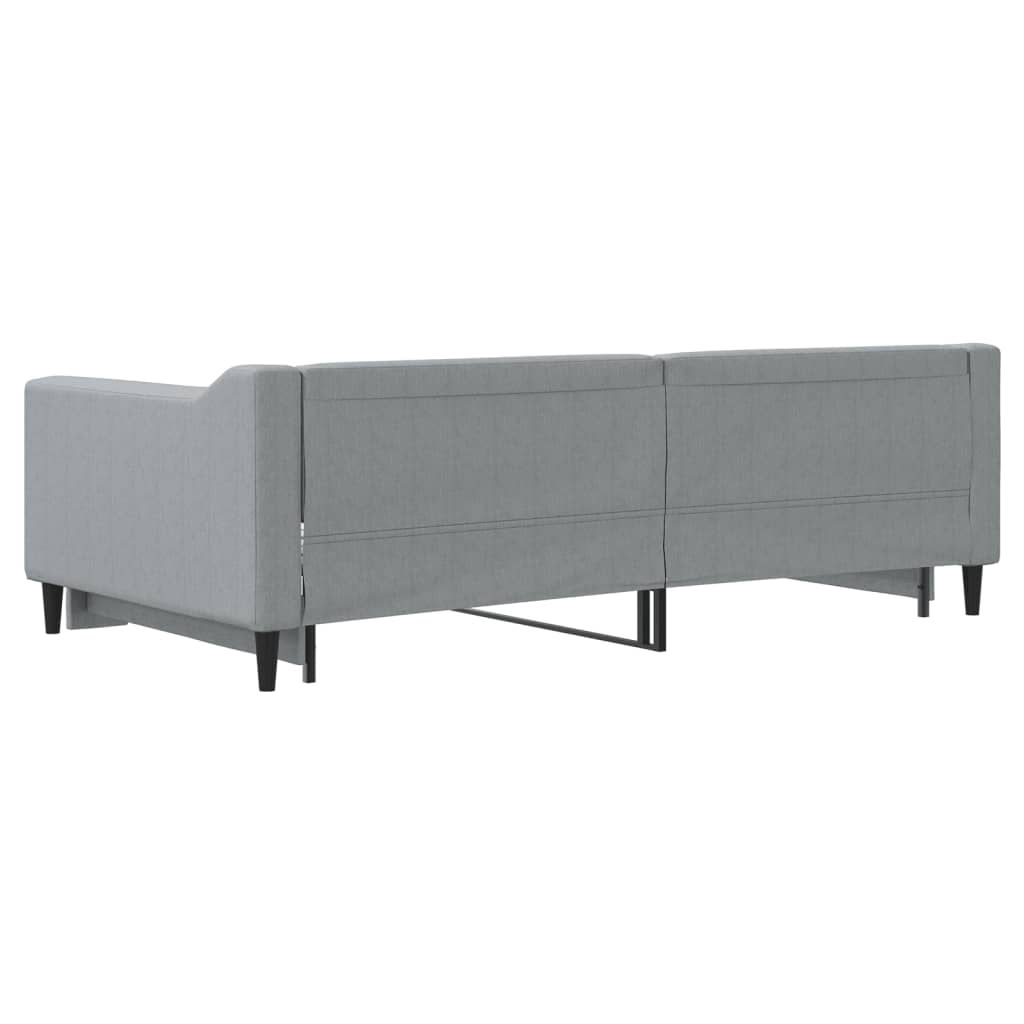vidaXL Sofa rozsuwana, jasnoszara, 100x190 cm, tkanina
