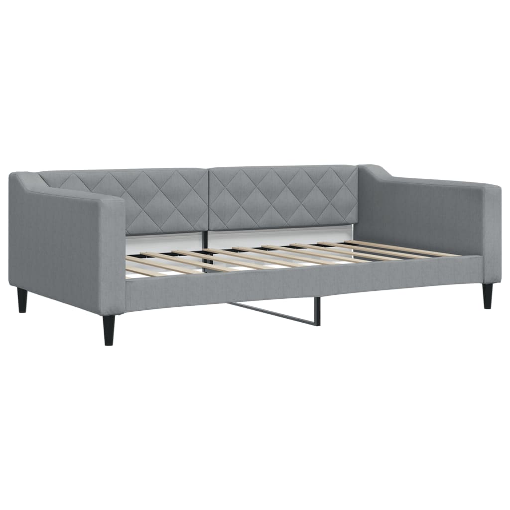 vidaXL Sofa rozsuwana, jasnoszara, 100x190 cm, tkanina