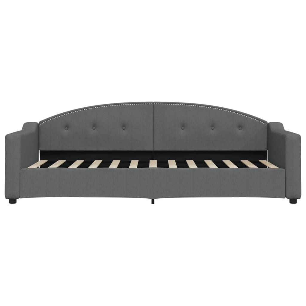 vidaXL Sofa rozsuwana z szufladami, ciemnoszara, 80x200 cm, tkanina