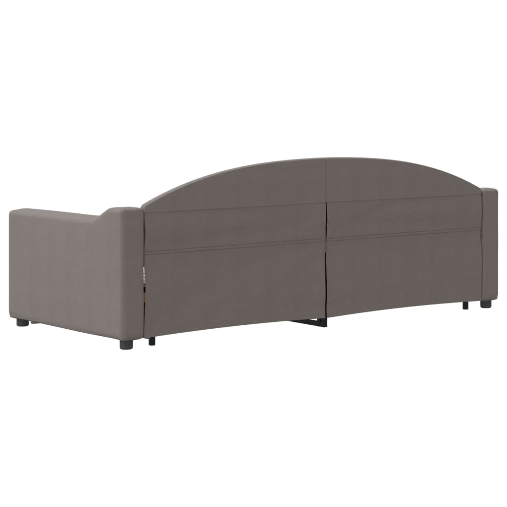 vidaXL Sofa rozsuwana z szufladami, taupe, 80x200 cm, tkanina