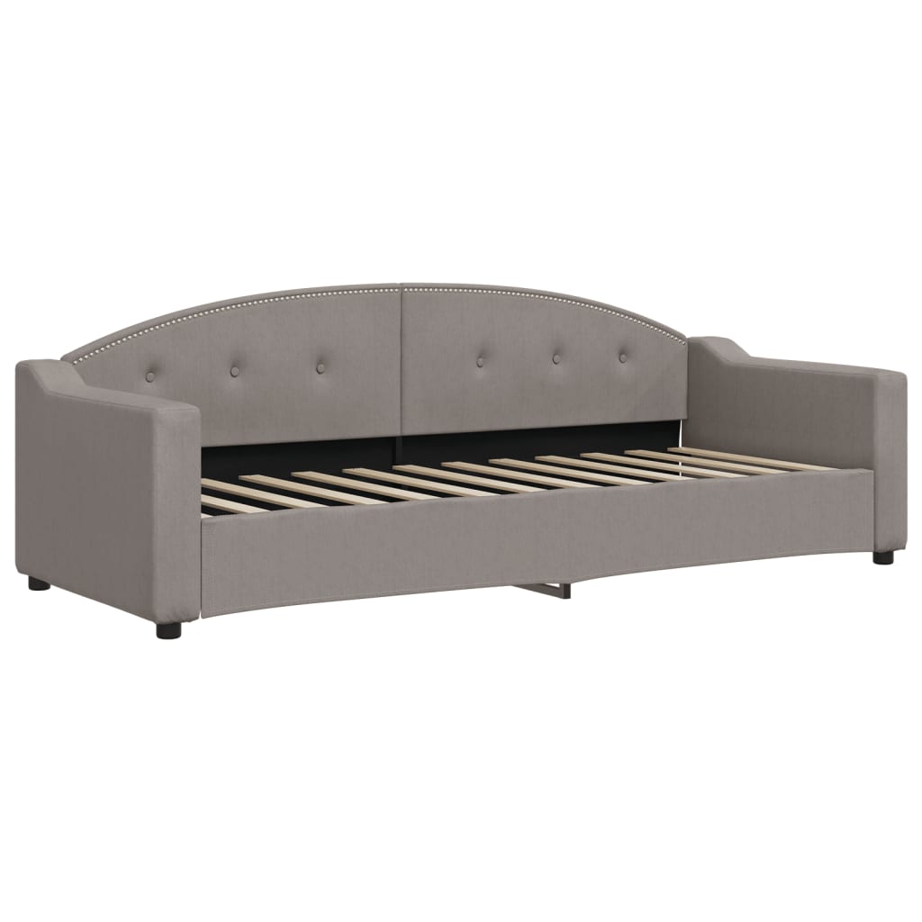 vidaXL Sofa rozsuwana z szufladami, taupe, 80x200 cm, tkanina