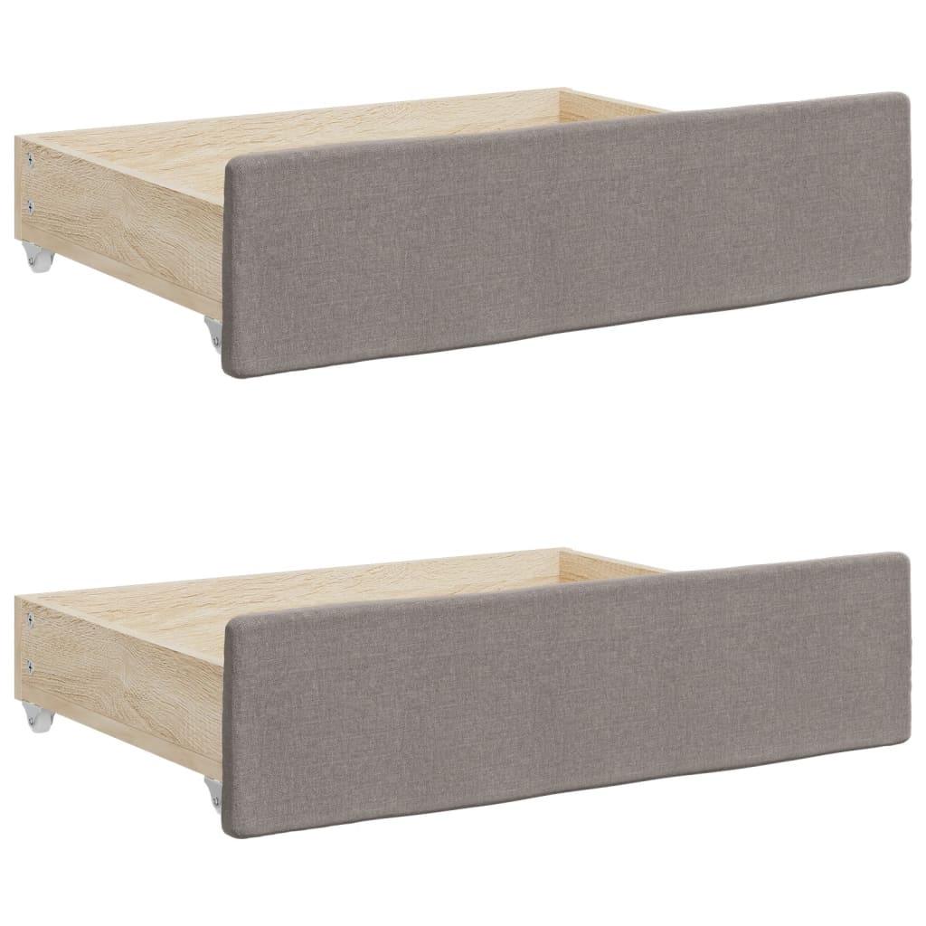 vidaXL Sofa rozsuwana z szufladami, taupe, 80x200 cm, tkanina