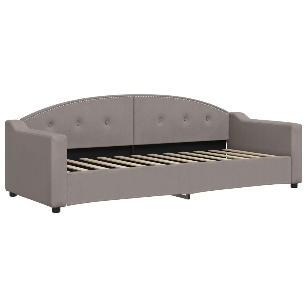vidaXL Sofa rozsuwana z szufladami, taupe, 80x200 cm, tkanina