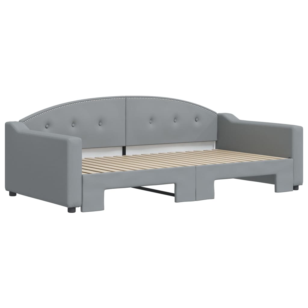 vidaXL Sofa rozsuwana, jasnoszara, 100x190 cm, tkanina