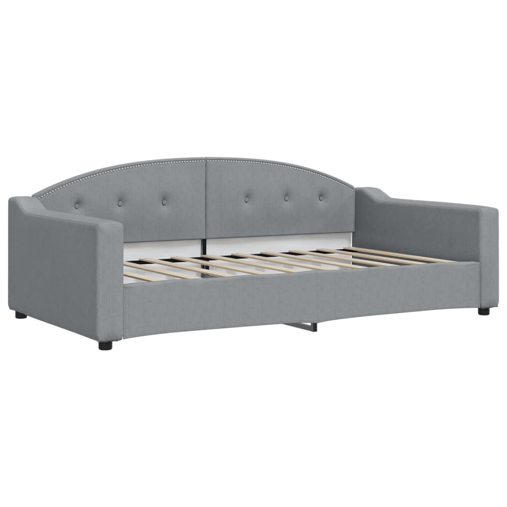 vidaXL Sofa rozsuwana, jasnoszara, 100x190 cm, tkanina