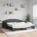 vidaXL Sofa rozsuwana, jasnoszara, 100x190 cm, tkanina