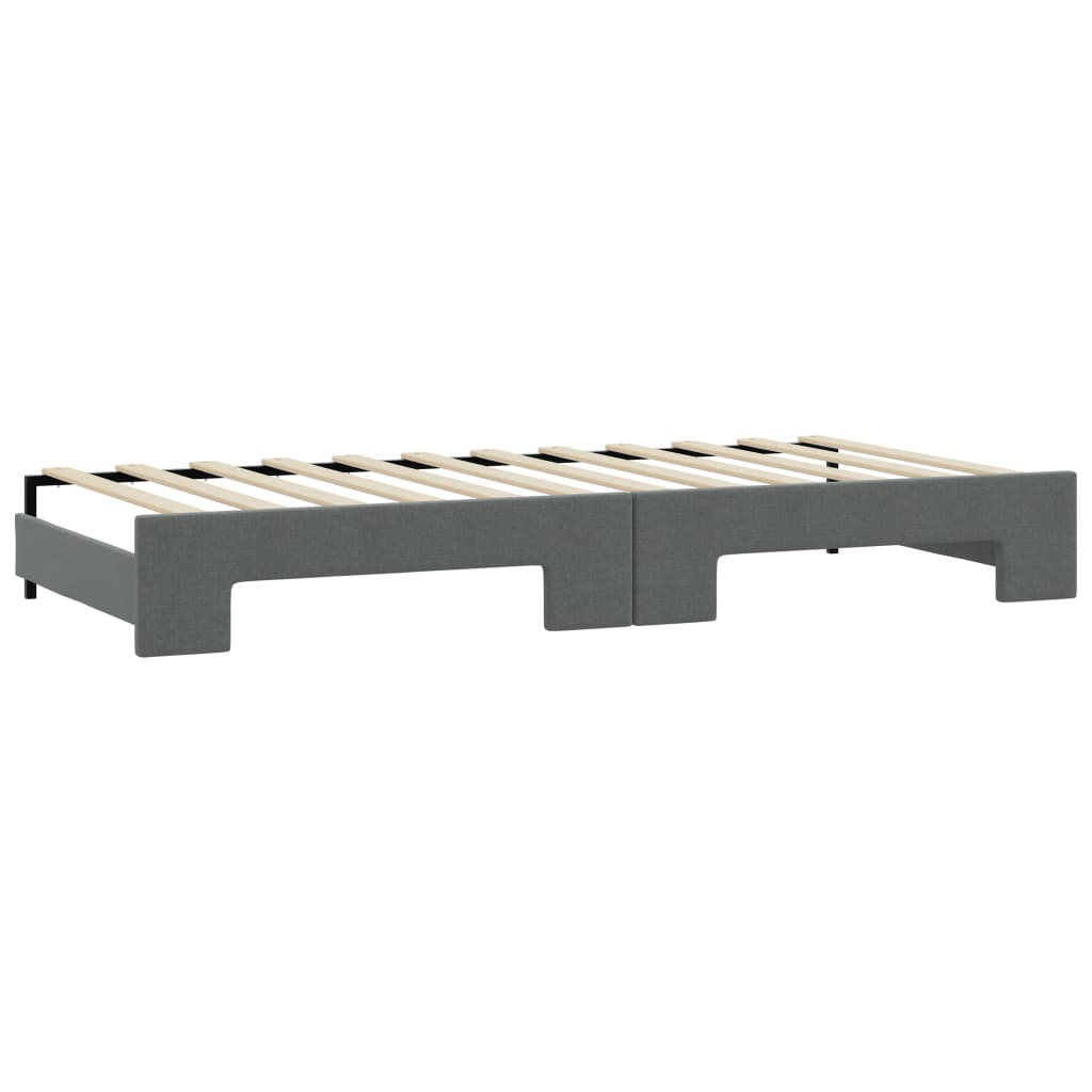 vidaXL Sofa rozsuwana, ciemnoszara, 90x200 cm, tkanina