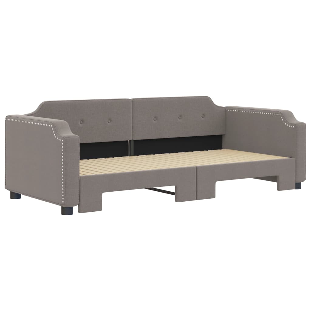vidaXL Sofa rozsuwana, kolor taupe, 90x200 cm, tkanina