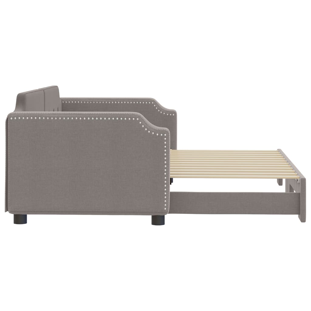 vidaXL Sofa rozsuwana, kolor taupe, 90x200 cm, tkanina