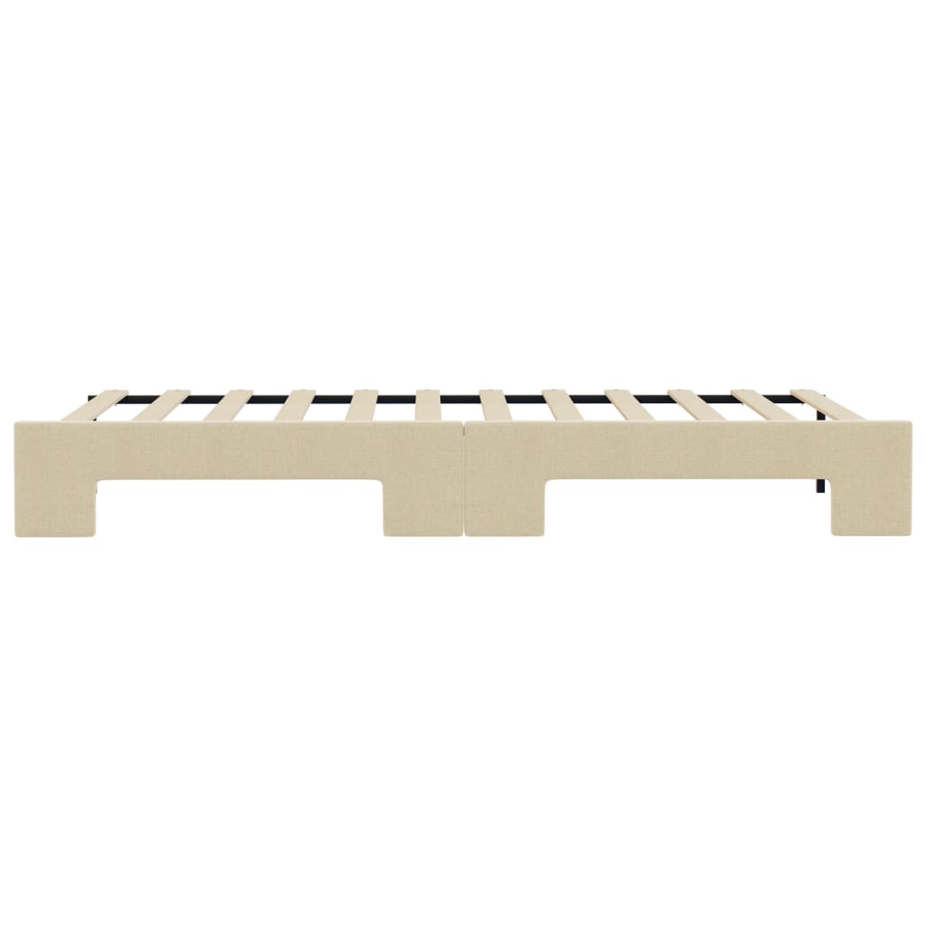 vidaXL Sofa rozsuwana, kremowa, 90x200 cm, tkanina