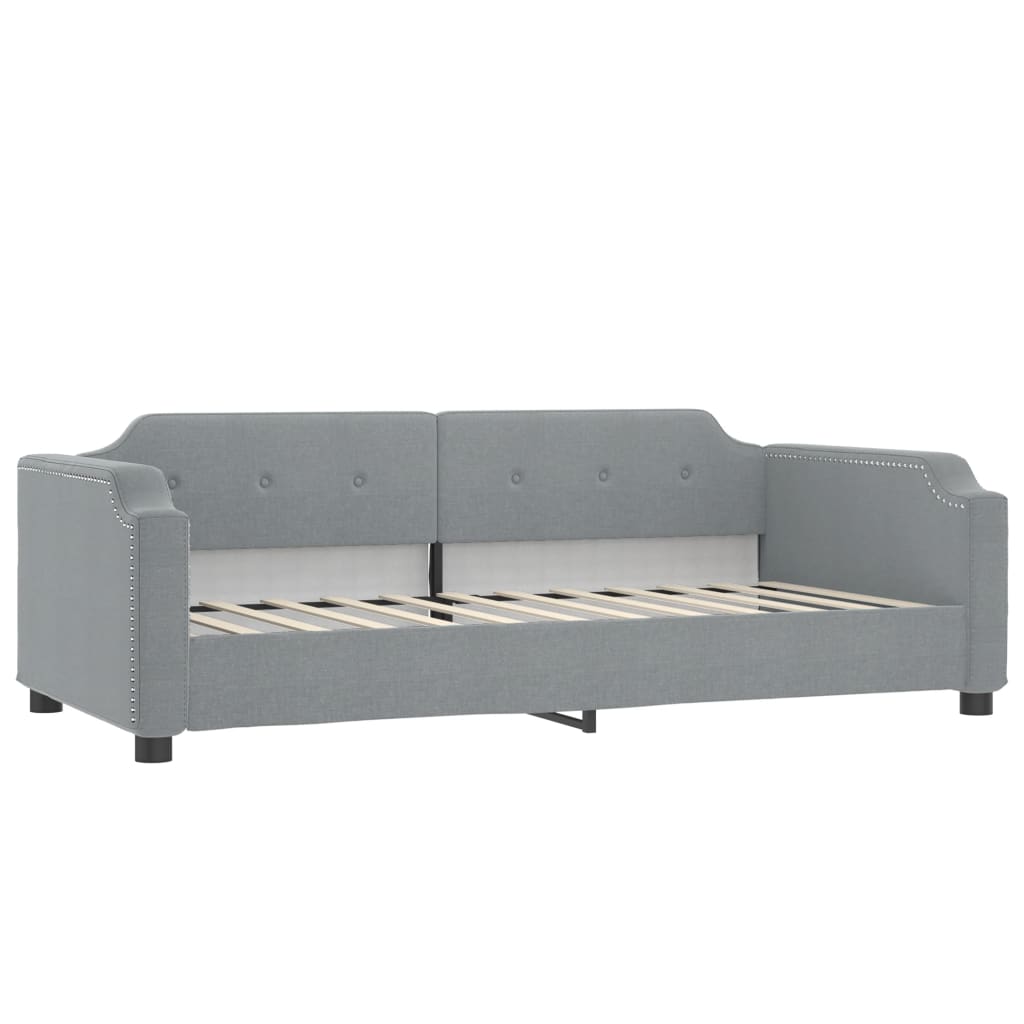 vidaXL Sofa rozsuwana, jasnoszara, 100x200 cm, tkanina