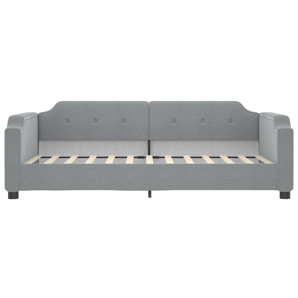 vidaXL Sofa rozsuwana, jasnoszara, 100x200 cm, tkanina