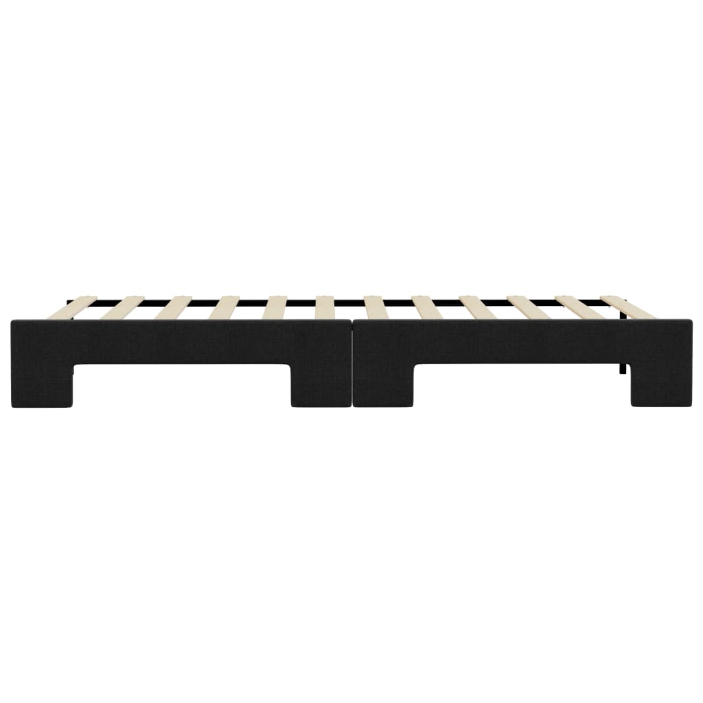 vidaXL Sofa rozsuwana, czarna, 100x200 cm, tkanina