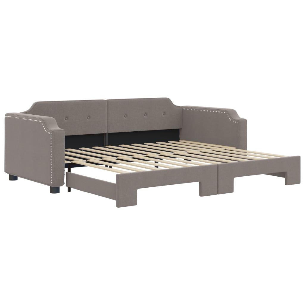 vidaXL Sofa rozsuwana, kolor taupe, 100x200 cm, tkanina