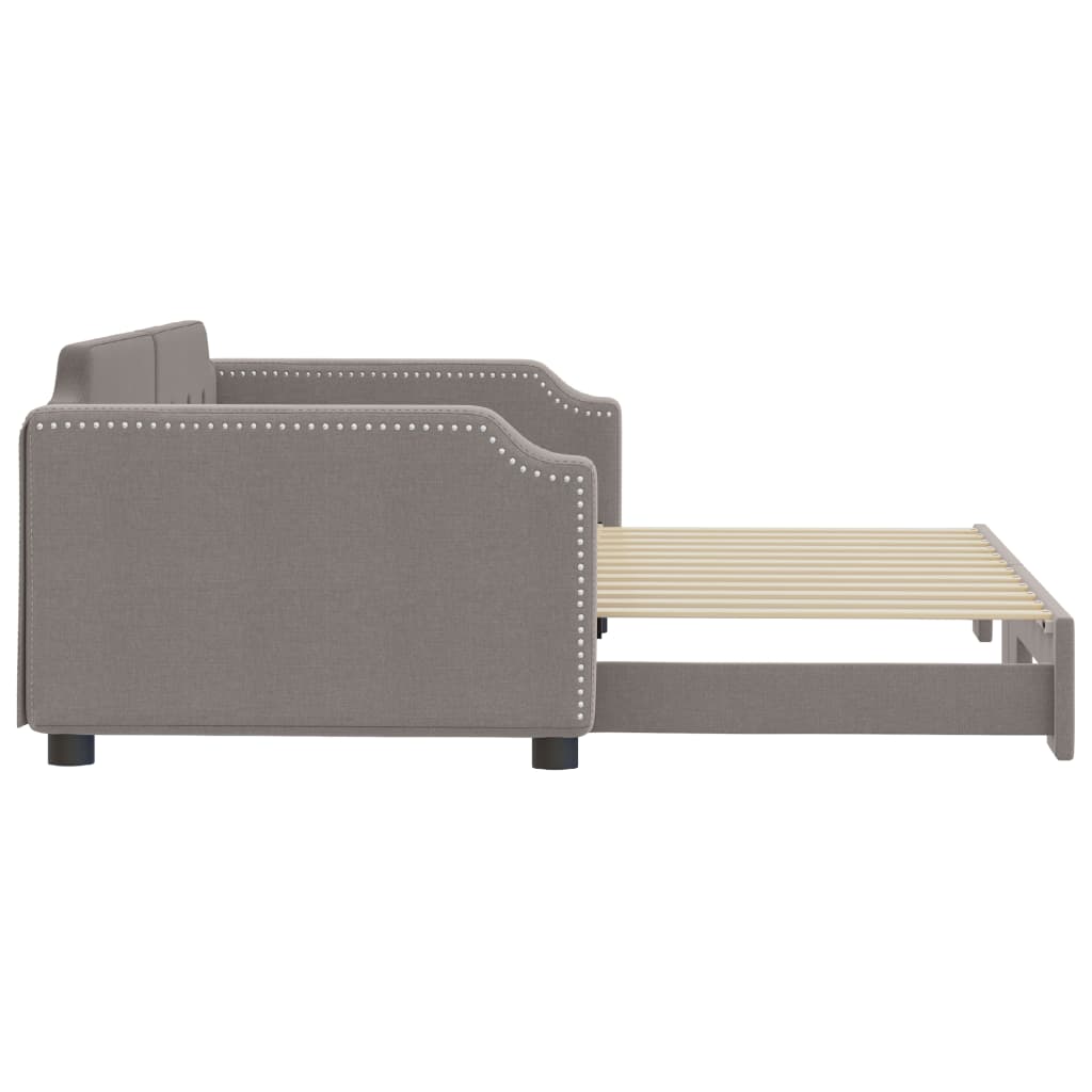 vidaXL Sofa rozsuwana, kolor taupe, 100x200 cm, tkanina