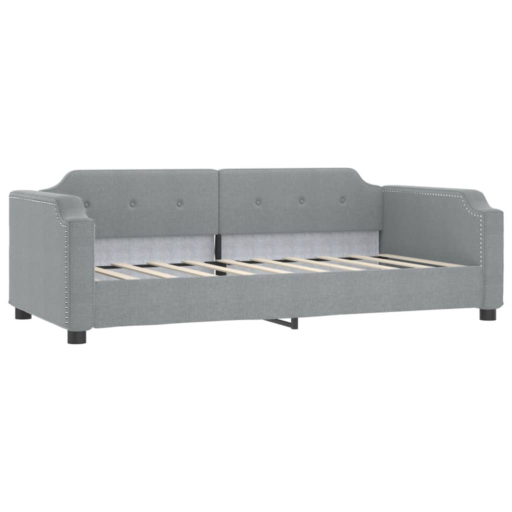 vidaXL Sofa rozsuwana, jasnoszara, 90x190 cm, tkanina