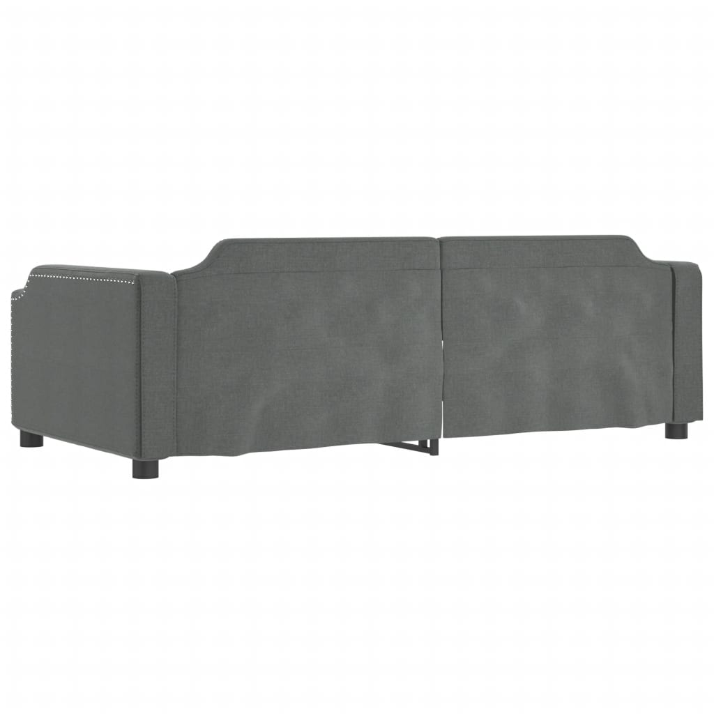 vidaXL Sofa rozsuwana, ciemnoszara, 90x190 cm, tkanina